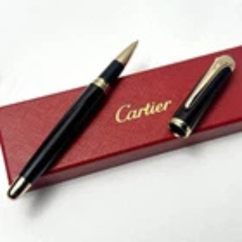 Cartier Black Gold Composite Executive Rollerball Pen Rare AD VIP Gift