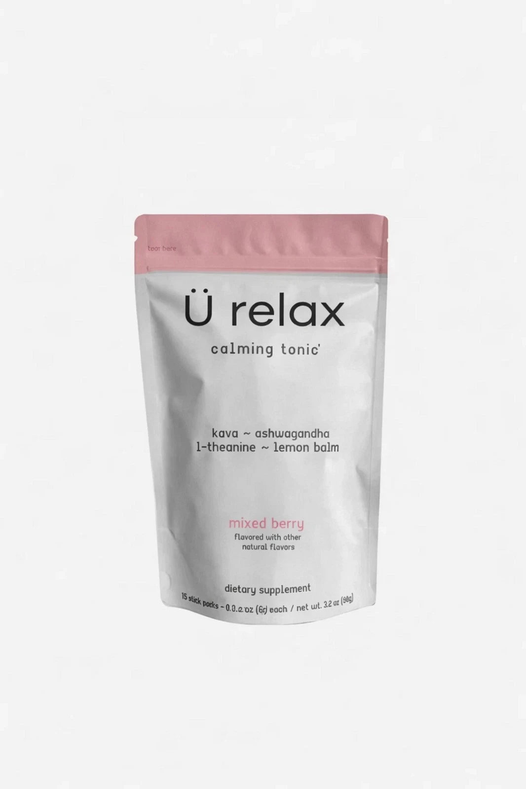 U Relax Calming Tonic 15 Packets MIXED BERRY Flavor Relax Calming Drink