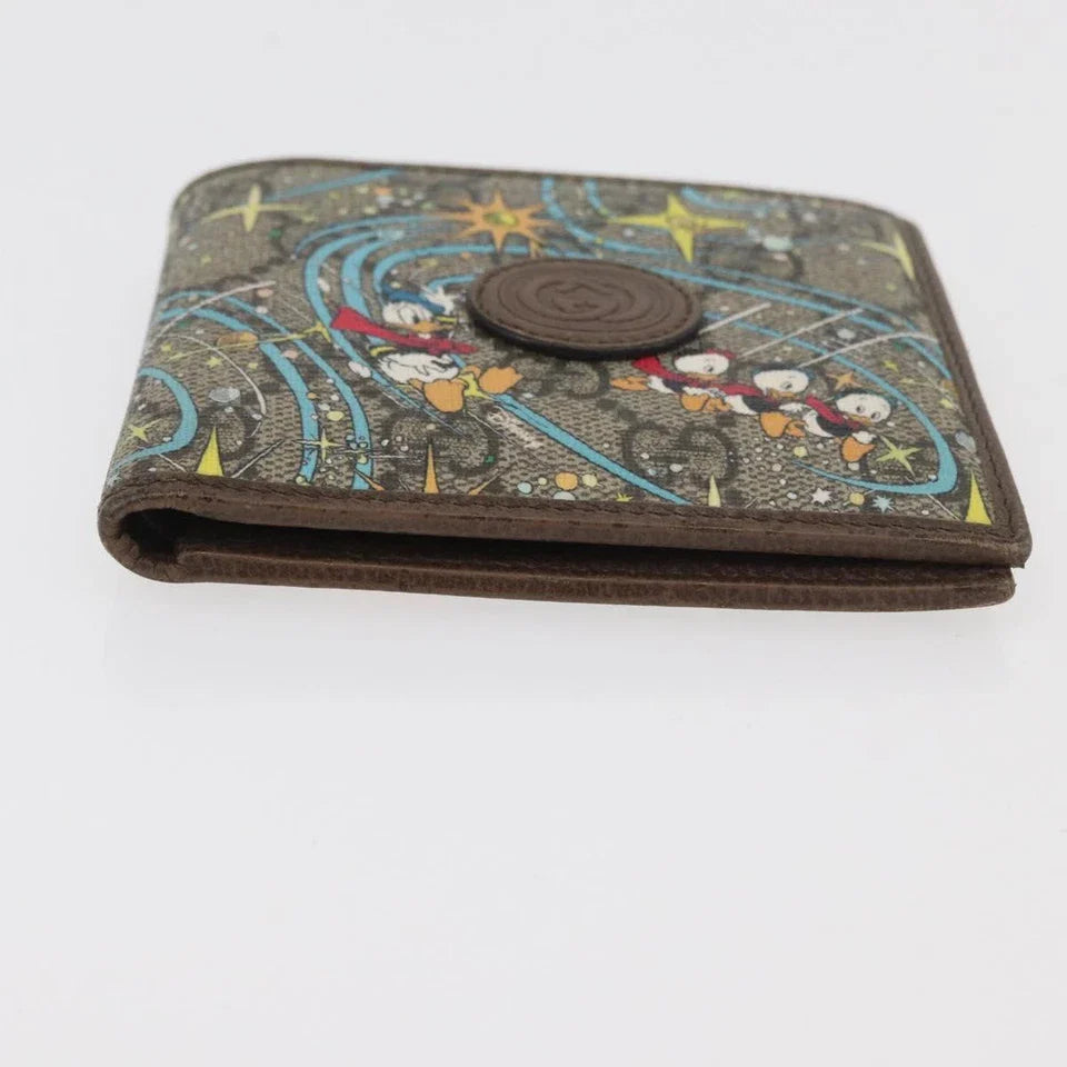 GUCCI Disney Collaboration Donald GG Supreme Wallet PVC 647937 Auth YKZ1064M