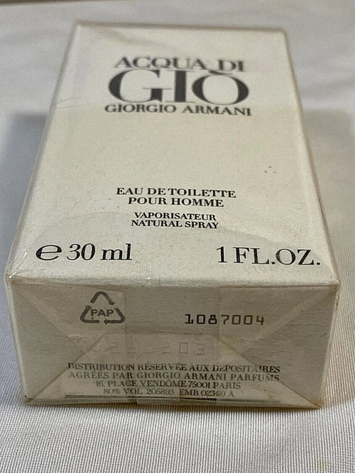 ACQUA DI GIO Men by Giorgio Armani-EDT 1oz 30ml Spray-NEW-SEALED-Genuine-FRANCE