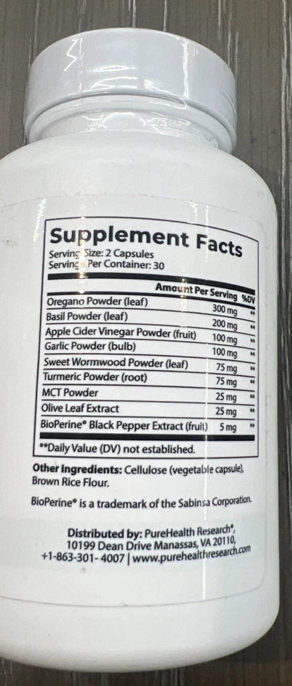 Purehealth research fungus eliminator toenail care 60 vegetarian capsules